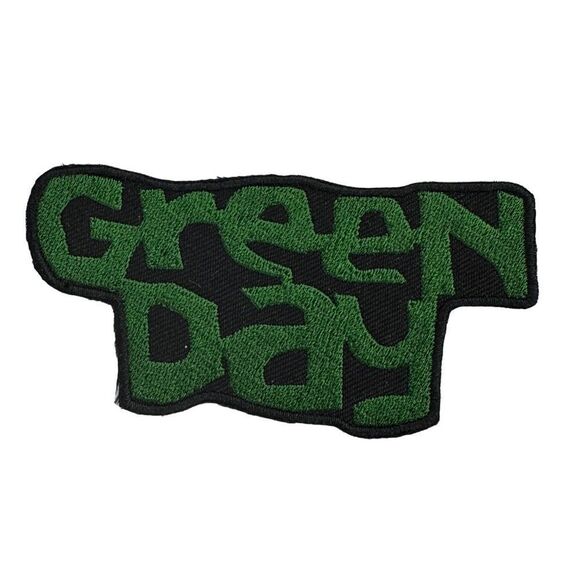 Green Day Green Text Embroidered Patch - Picture 1 of 4